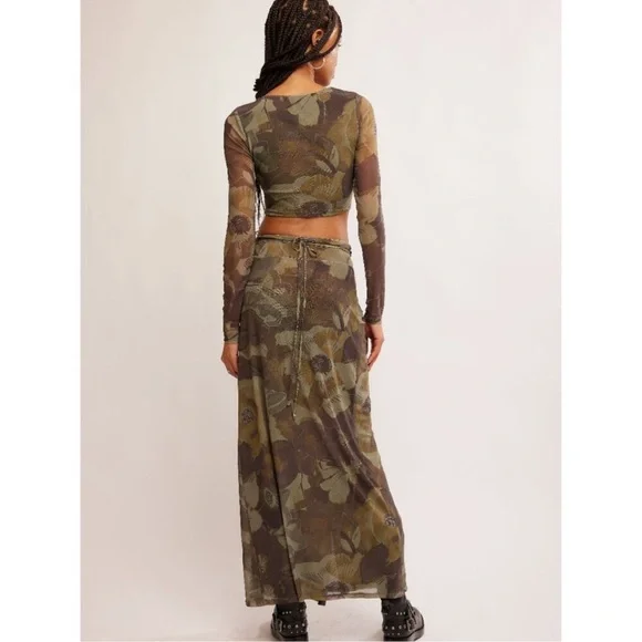 NWT FREE PEOPLE SuperNova (2 PC) Army Combo  SZ: L - Picture 2 of 7